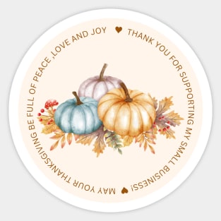ThanksGiving - Thank You for supporting my small business Sticker 03 Sticker
